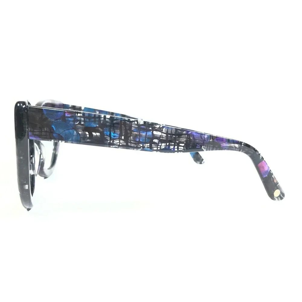 Morgenthal Frederics Sunglasses MAE COL 686 Blue Purple Thick Rim Oversized